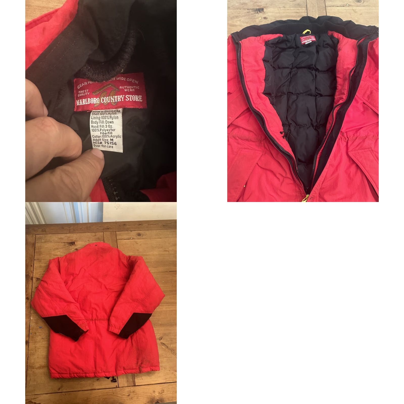 Marlboro Marlboro Country Store Jacket Parka Down Red Medium Men M Duck Down Coat Nations Countries Nylon Lining Nylon Shell Pre-owned Size US M / EU 48-50 / 2 - 8 Thumbnail