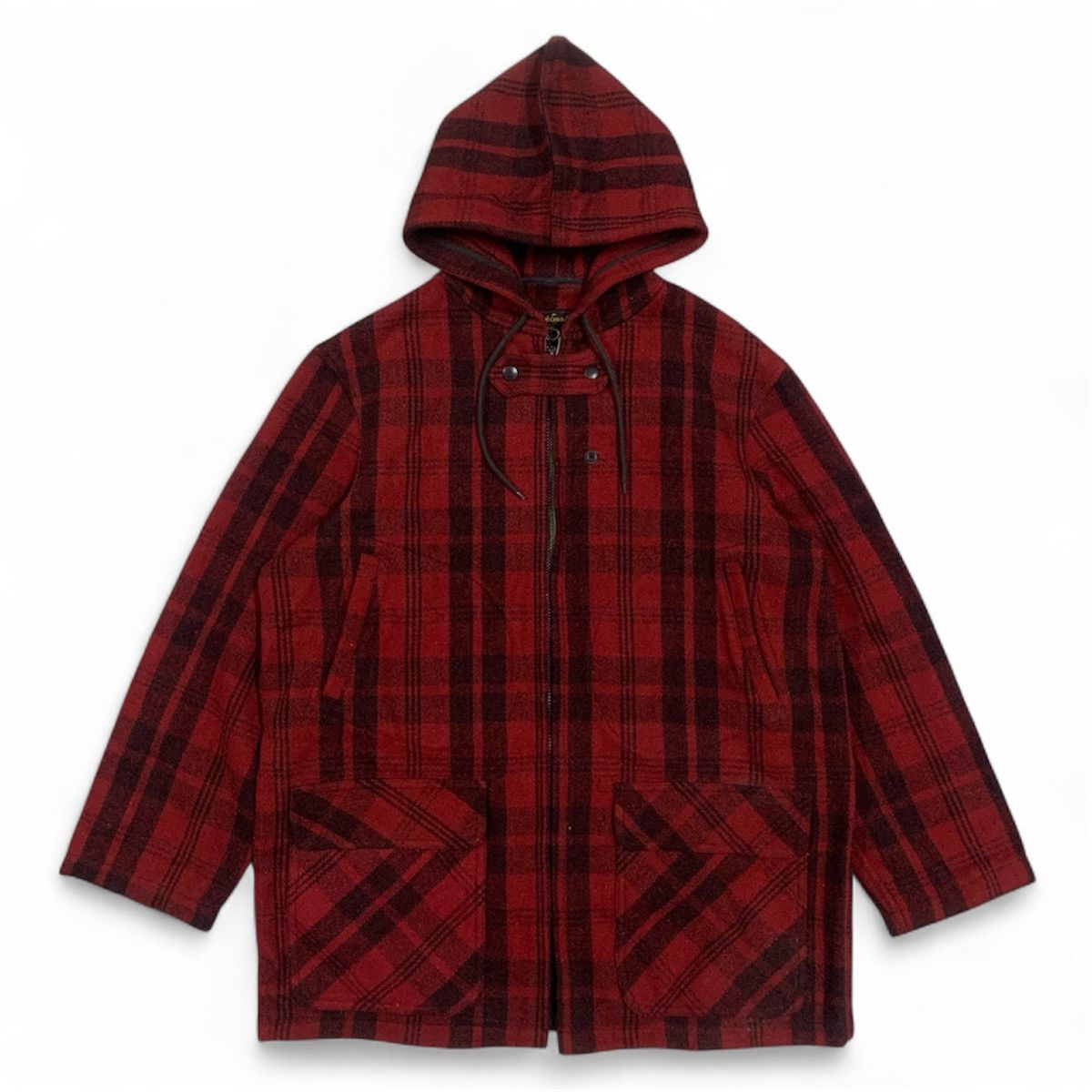 Toyo Enterprises Vtg Style Eyes Toyo Enterprise Plaid Wool Hooded Jacket Size US S / EU 44-46 / 1 - 1 Thumbnail