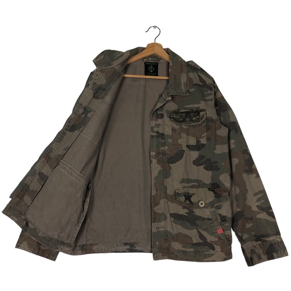 Hysteric Glamour 🔥Camouflage Biker Jacket 291295 Homme Japan Made Size US M / EU 48-50 / 2 - 9 Thumbnail