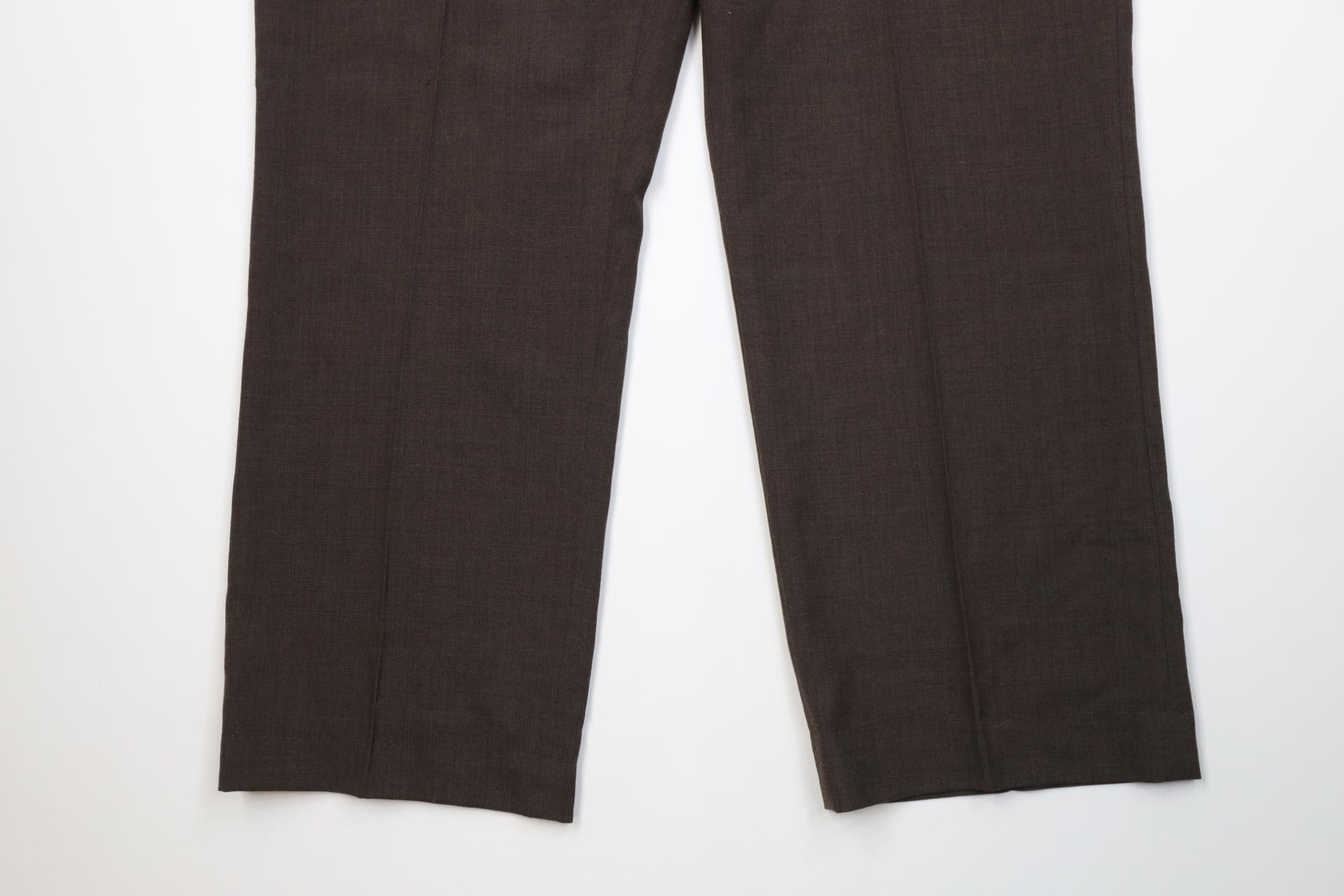 Vintage Vintage 70s Streetwear Knit Wide Leg Chino Pants Brown Size US 44 / EU 60 - 4 Thumbnail