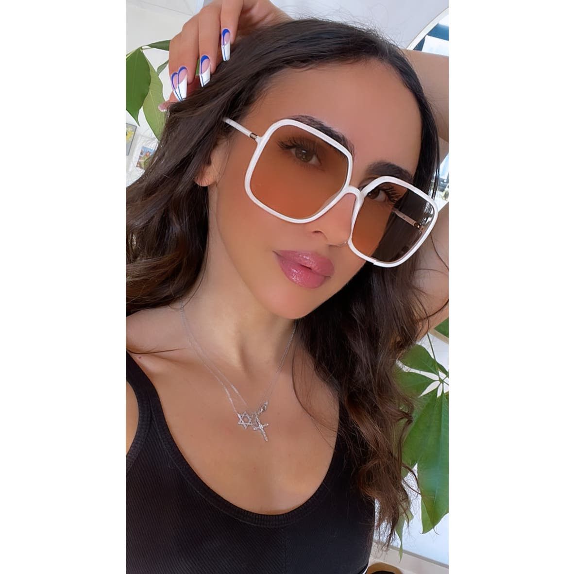 image of New Dior Sostellaire S1U Sunglasses In Ivory White, Women's