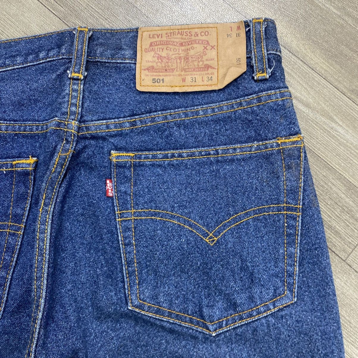 Levi's Vintage Clothing 🇺🇸1990s Vintage Levis 501 31x34 Straight Leg Faded Jeans Size US 29 - 17 Thumbnail