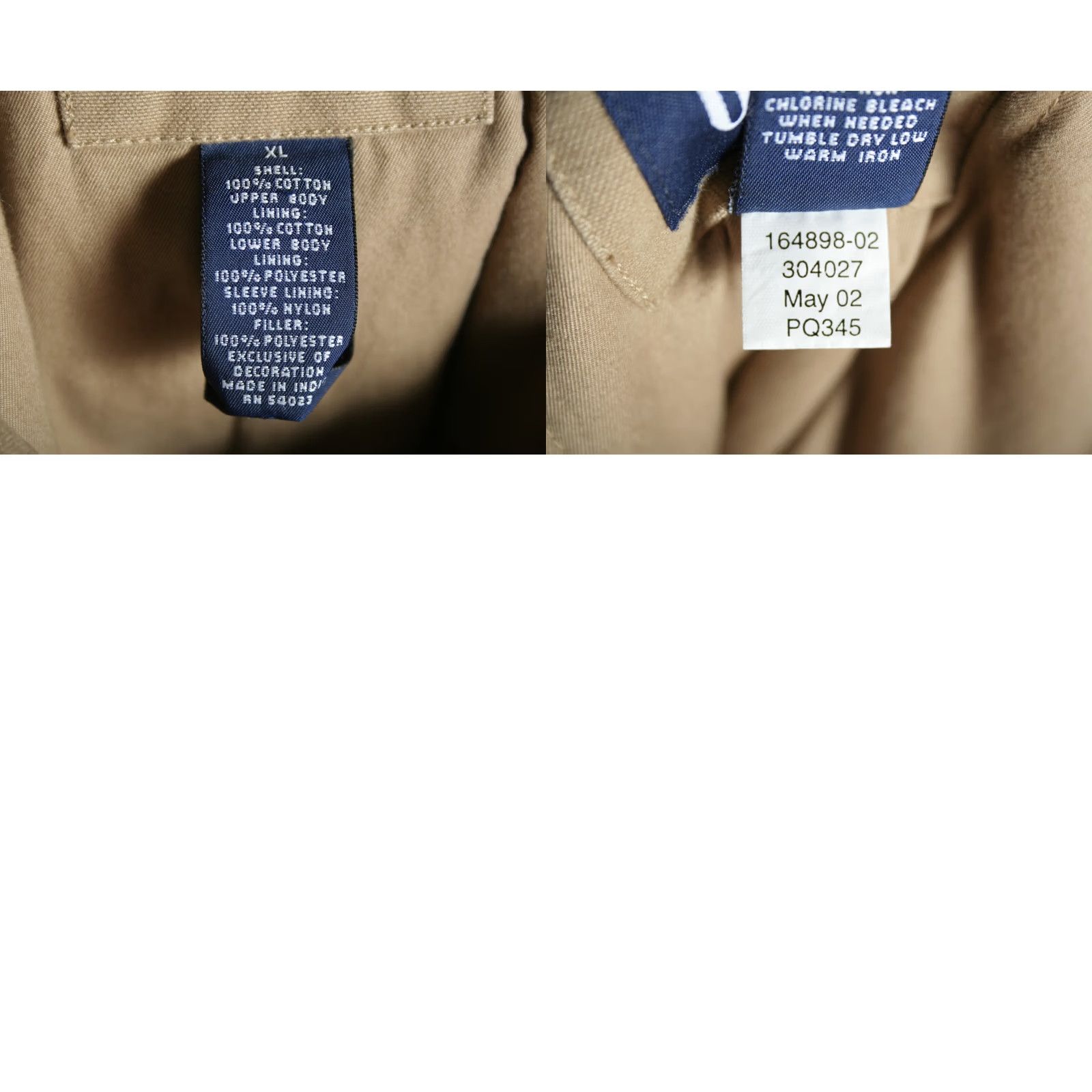 Gap GAP Tan Canvas Quilt Lined Chore Coat Men's L Corduroy Collar Barn Coat Size US L / EU 52-54 / 3 - 9 Thumbnail