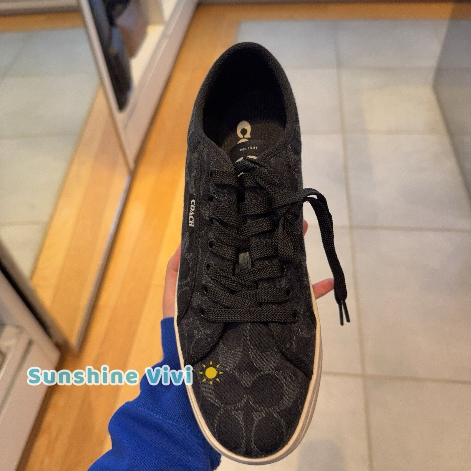 Coach NEW Coach men Canvas SneakerIn Signature Denim CAP73 us 7.5 Size US 7.5 / IT 37.5 - 6 Thumbnail