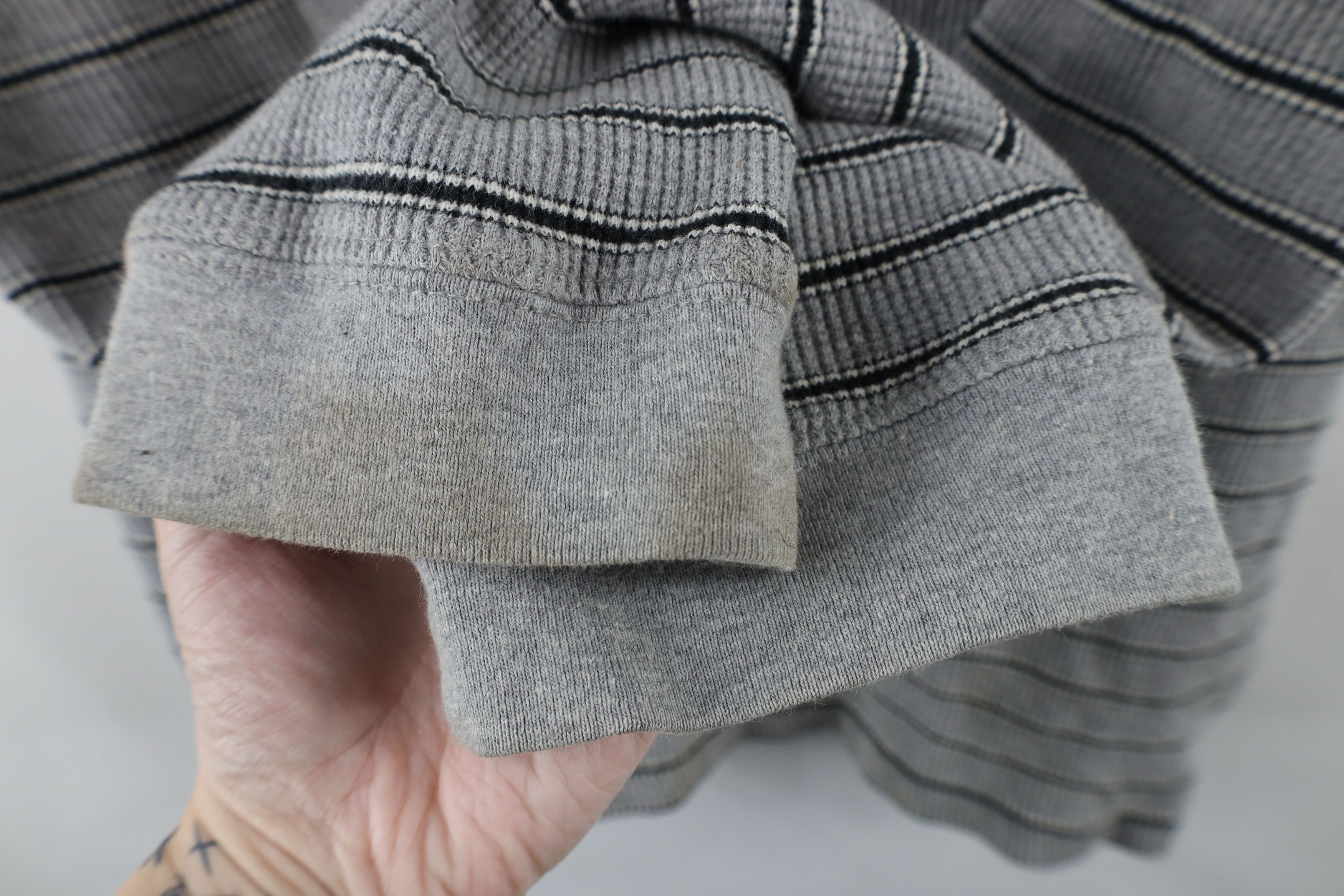 Gap × Vintage Vintage 90s Gap Waffle Knit Long Sleeve T-Shirt Gray USA Size US XL / EU 56 / 4 - 5 Thumbnail