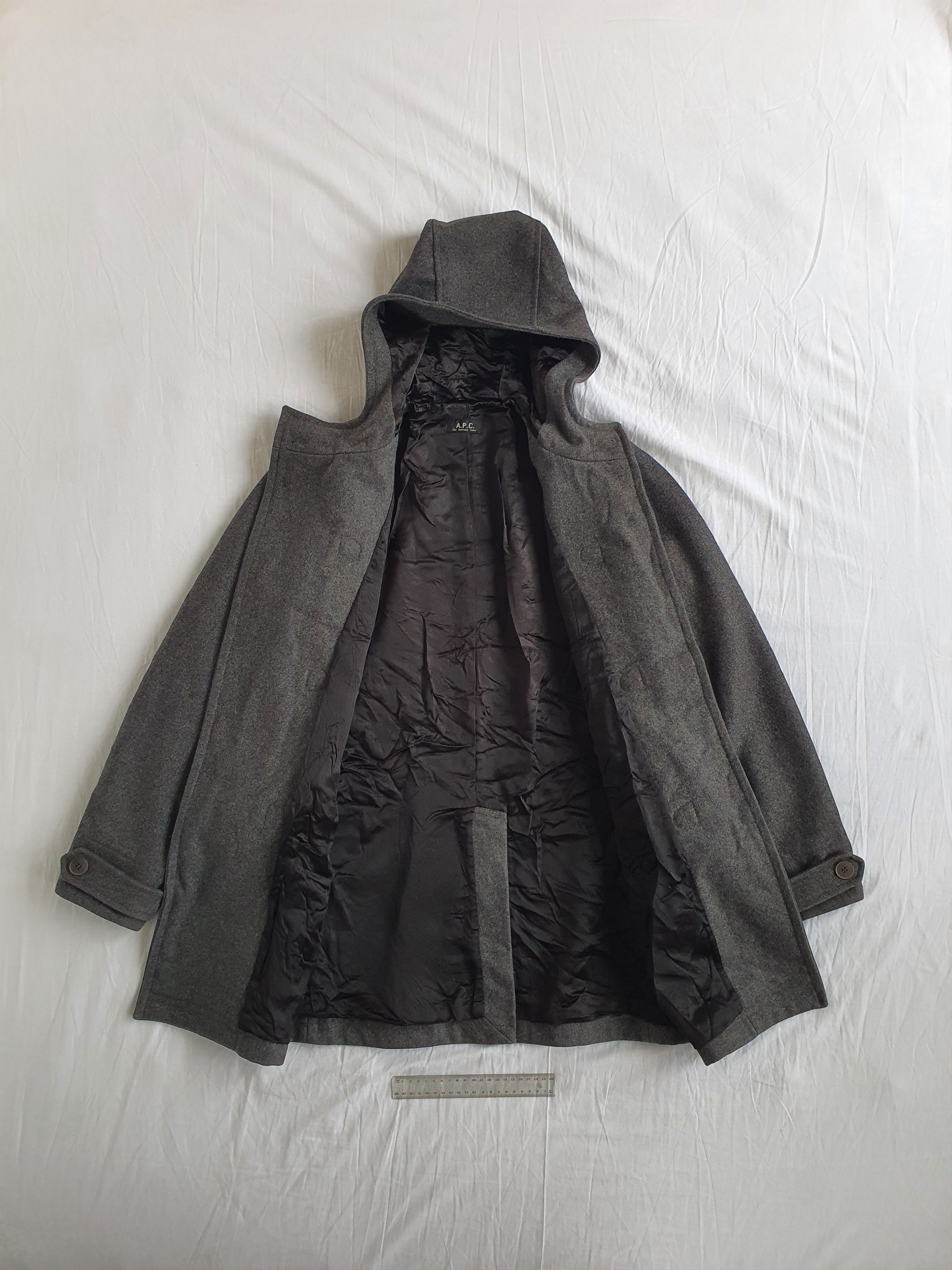 A.P.C. A.P.C. (JAPAN) - Unisex Wool Duffle Coat w Hood - Gray Size US S / EU 44-46 / 1 - 3 Thumbnail