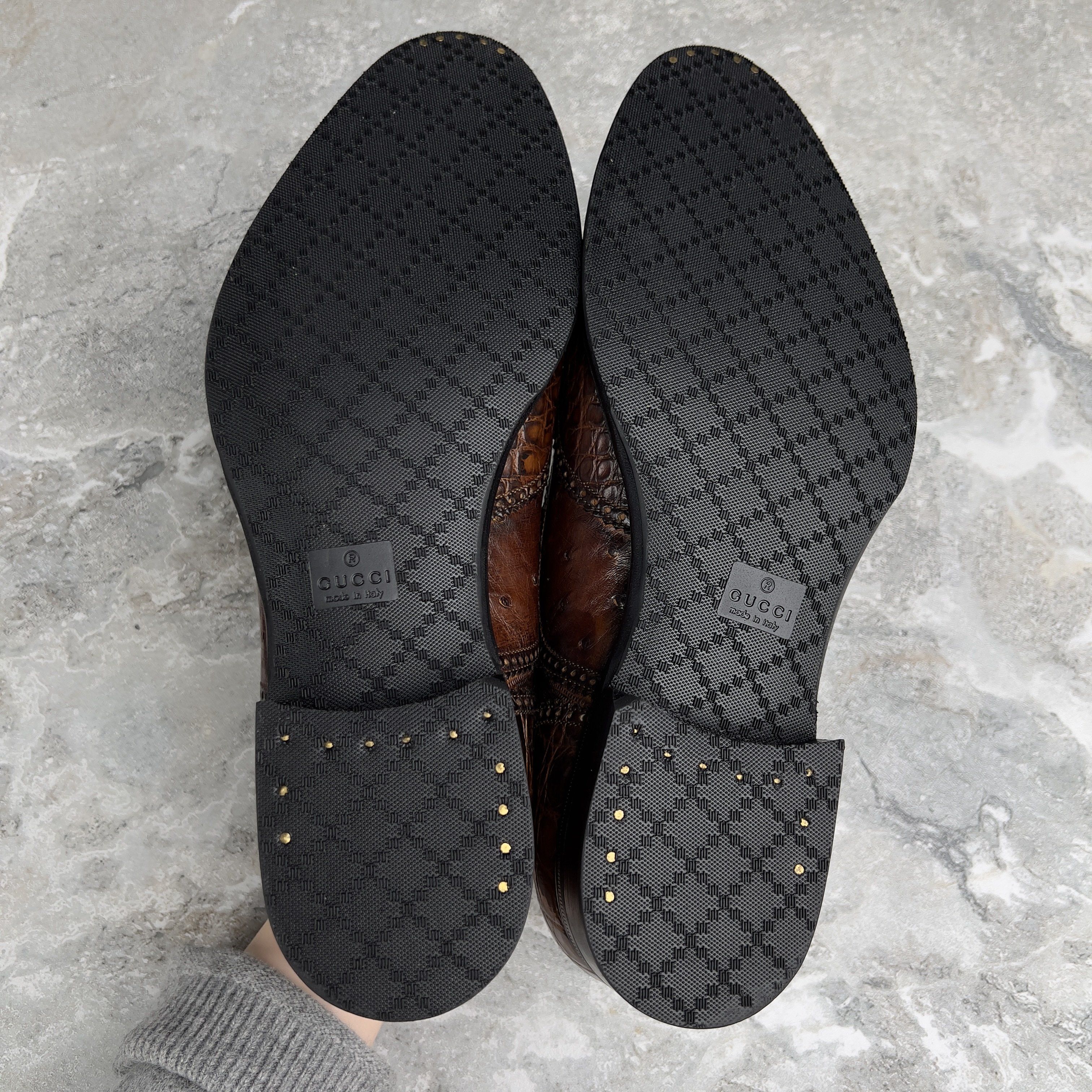 Gucci Gucci MTO Dress Loafers Crocodile Lizard Ostrich Leather Size US 8.5 / EU 41-42 - 8 Thumbnail