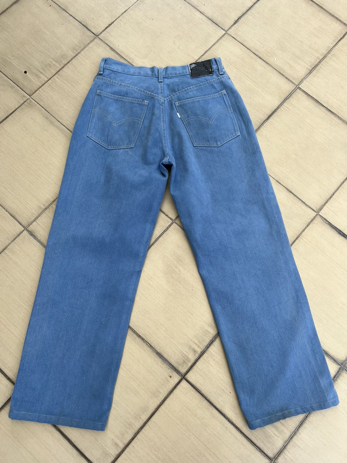 Levi's VTG 90s Levi’s Silvertab Muddy Turquoise Denim Loose Jeans Size US 31 - 2 Thumbnail