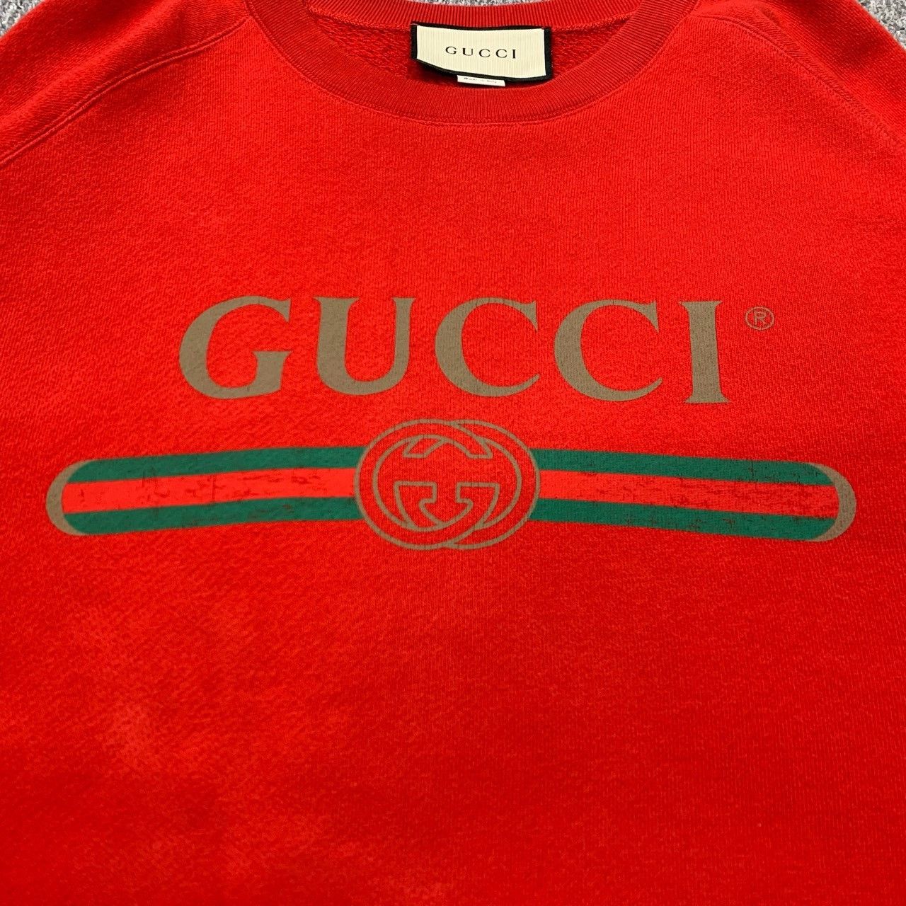 Gucci Gucci red belt logo sequin sweatshirt 2501-Nextarrow Size US L / EU 52-54 / 3 - 5 Thumbnail