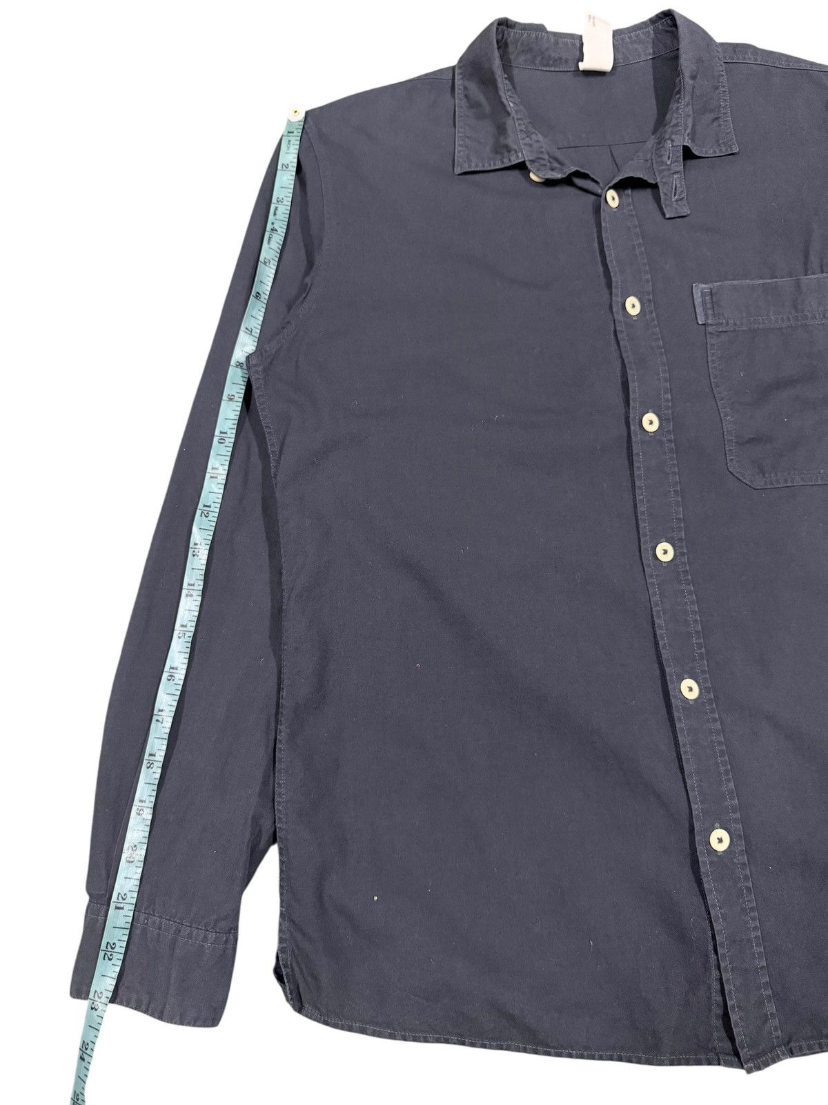Margaret Howell MHL Margaret Howell Navy Blue Cotton Button Ups Shirt Size US S / EU 44-46 / 1 - 18 Thumbnail