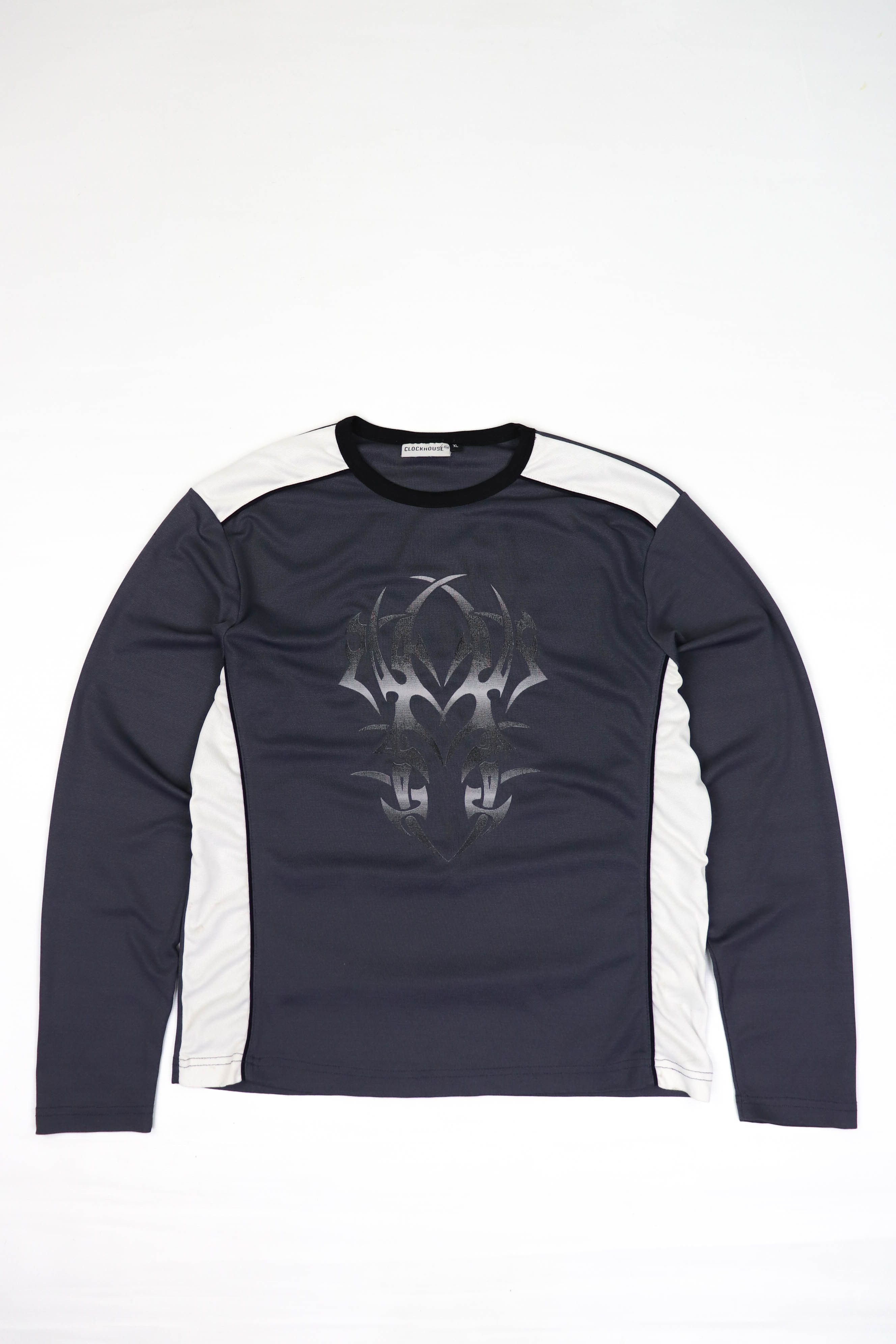 C&A Vintage Y2K Tribal Logo Graphics Mesh Jersey Long Sleeve Size US L / EU 52-54 / 3 - 1 Thumbnail