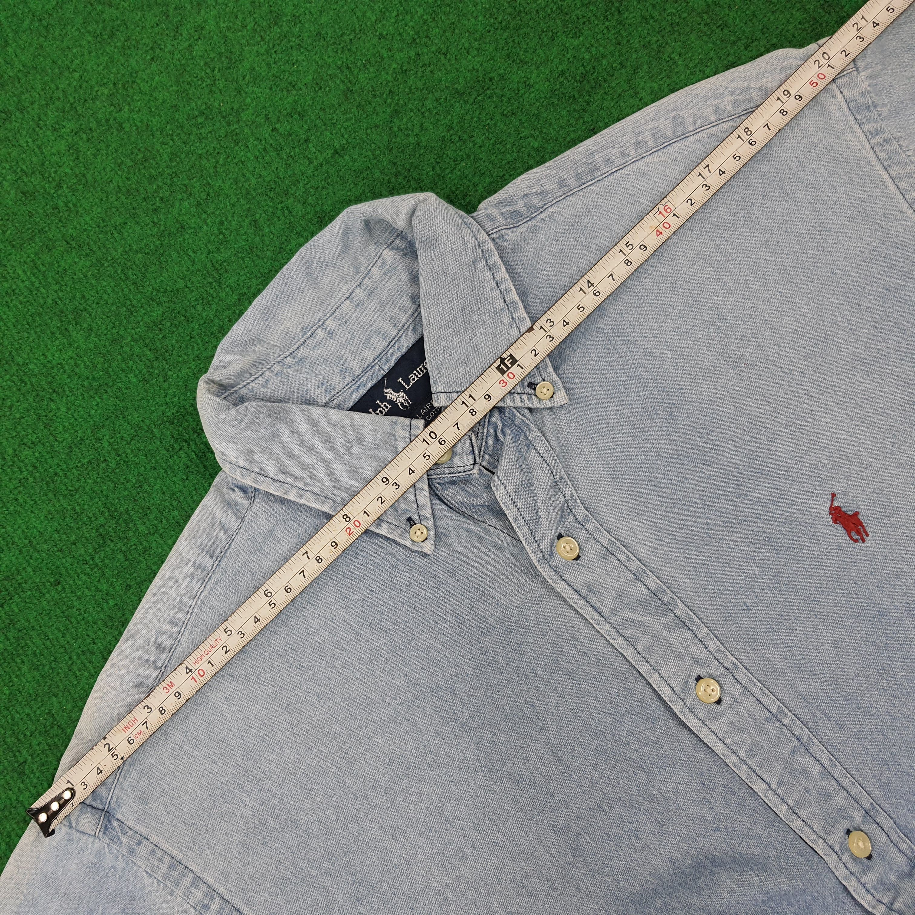 Ralph Lauren × Vintage Vintage Ralph Lauren Button Up Denim Shirt Size US L / EU 52-54 / 3 - 9 Thumbnail