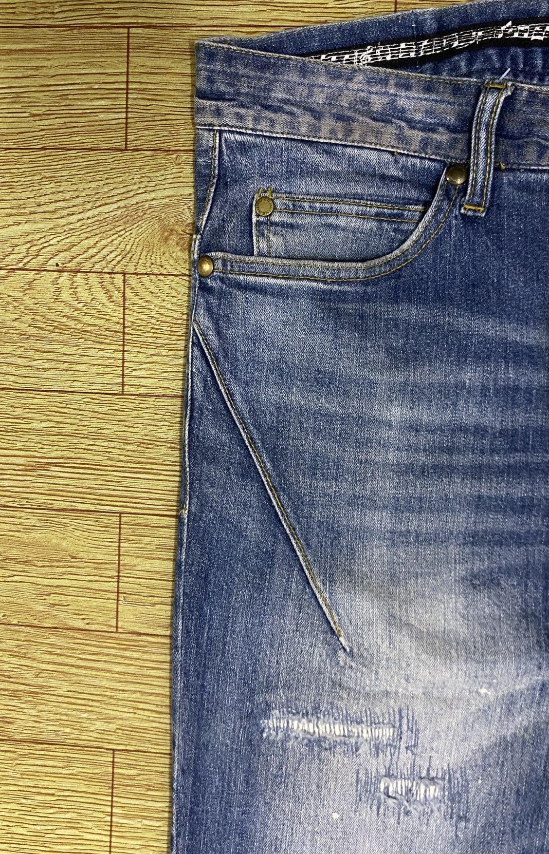 Number (N)ine Very Rare Vintage Number Nine 1piu1guale3 Ripped Jeans 2000s Size US 32 / EU 48 - 5 Thumbnail