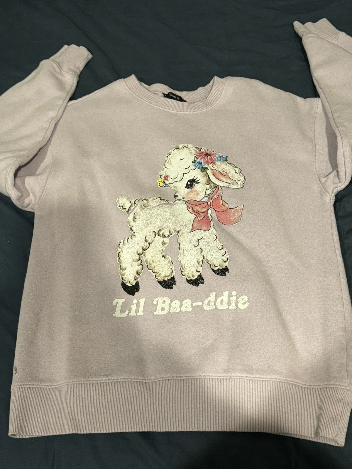 Forever 21 Forever 21 Sheep Sweater Lavender Size S / US 4 / IT 40 - 1 Thumbnail