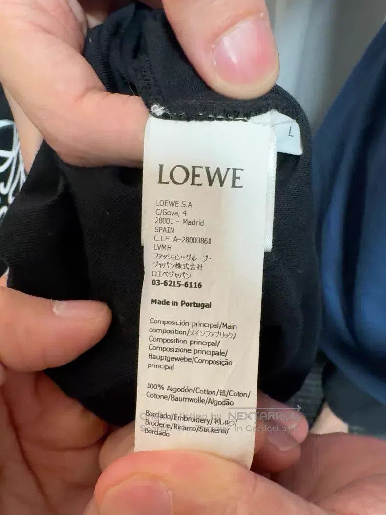 Loewe Loewe Anagram Series Black Short Sleeve T-Shirt Size L / US 10 / IT 46 - 4 Thumbnail