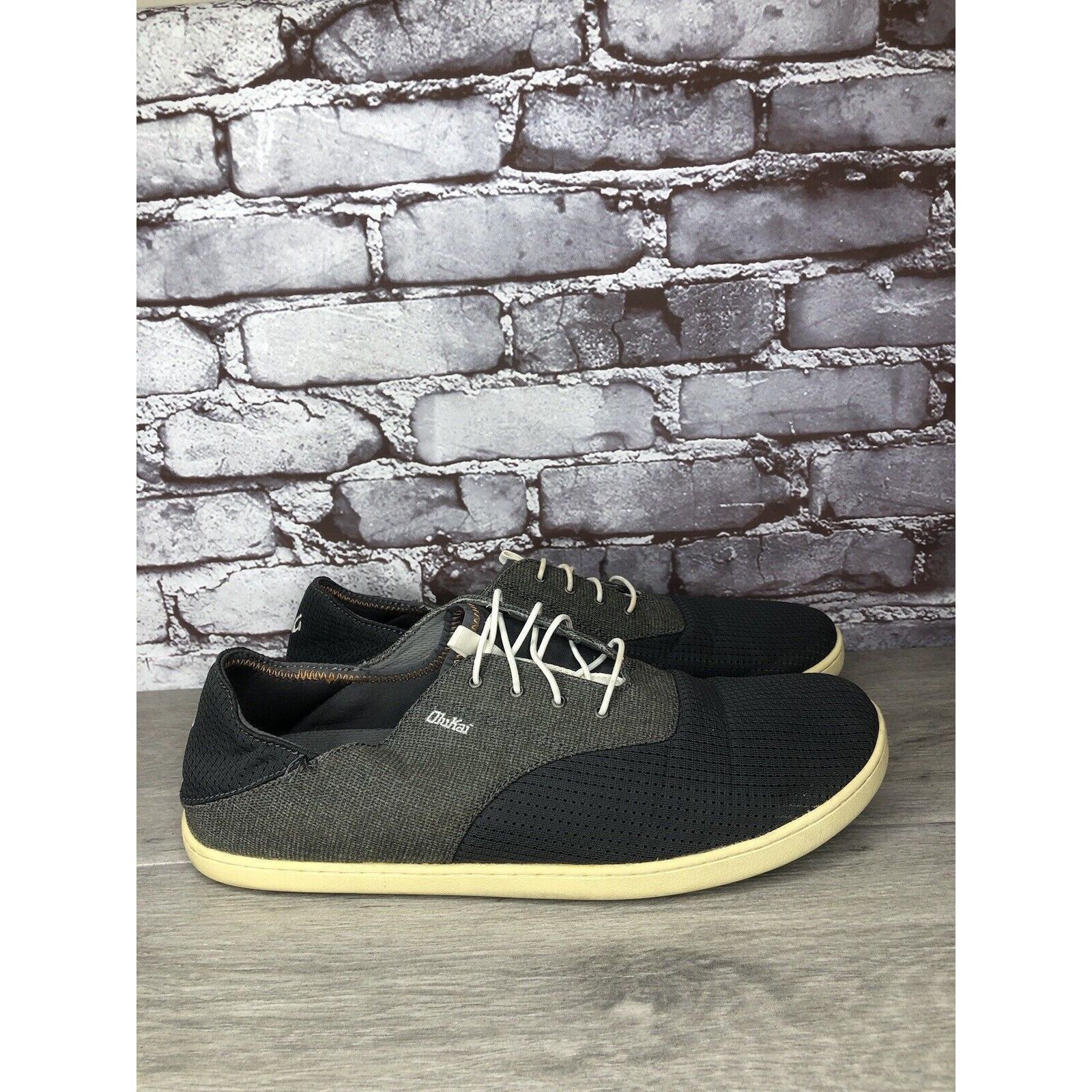 Olukai OluKai Nohea Moku Textile Blue Gray Casual Lace Drop Heel Sh Size US 13 / EU 46 - 3 Thumbnail