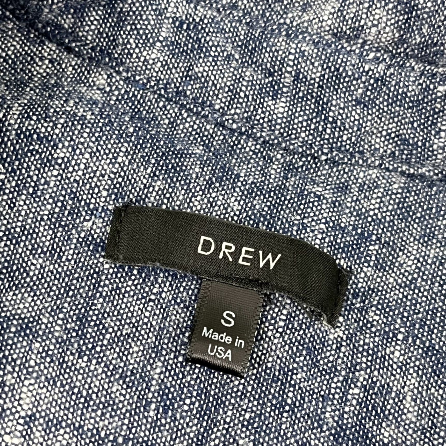 Drew Drew Dress Womens Small Blue Lightweight Linen Cotton Tie Front Half Sleeve Casual Shift Size S / US 4 / IT 40 - 2 Thumbnail