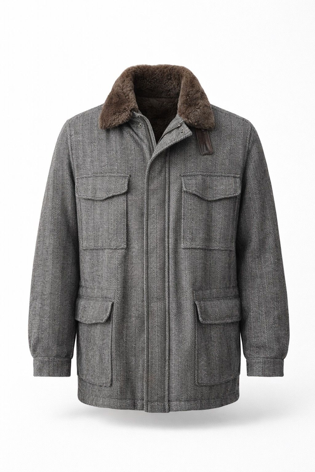 Loro Piana Loro Piana Traveller Wool Jacket Beaver Fur Lined Coat Size US XL / EU 56 / 4 - 1 Thumbnail