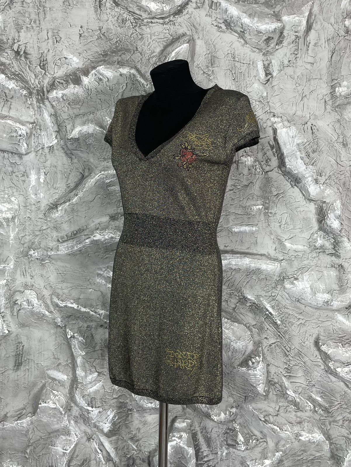 Ed Hardy 2000s Ed Hardy Christian Audigier Y2K Rhinestones Dress Size M / US 6-8 / IT 42-44 - 3 Thumbnail