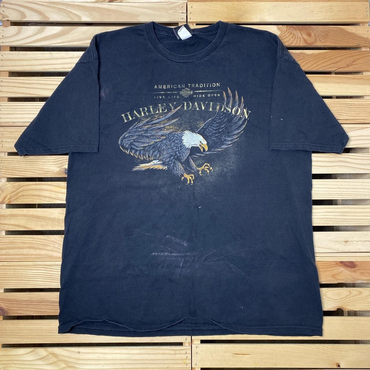 Harley Davidson Vintage Harley Davidson GA Faded Black Biker Tee Size XL Size US XL / EU 56 / 4 - 1 Thumbnail