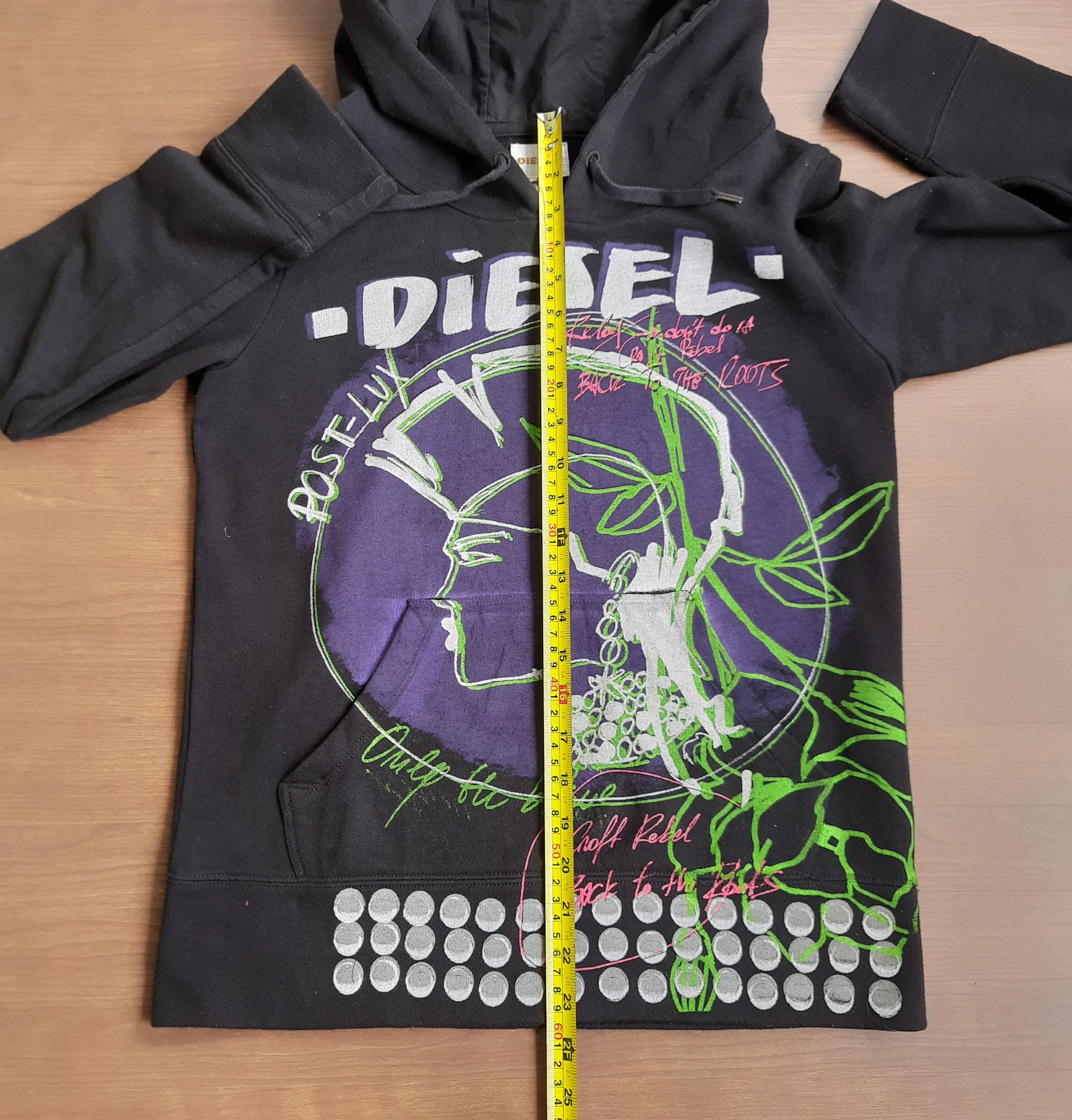 Diesel Y2K Diesel Power Punk Hoodies Size S / US 4 / IT 40 - 11 Thumbnail