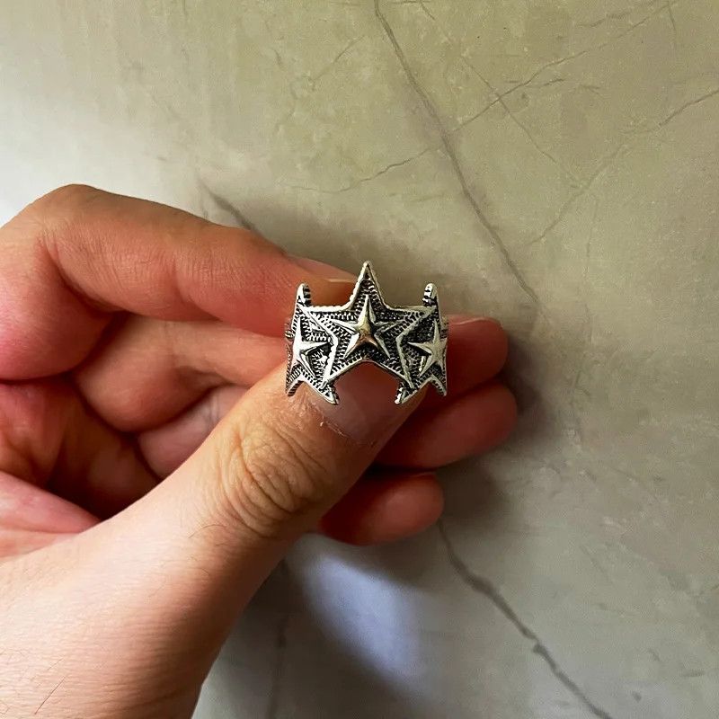 Other Retro Triple Star Ring Size ONE SIZE - 7 Thumbnail