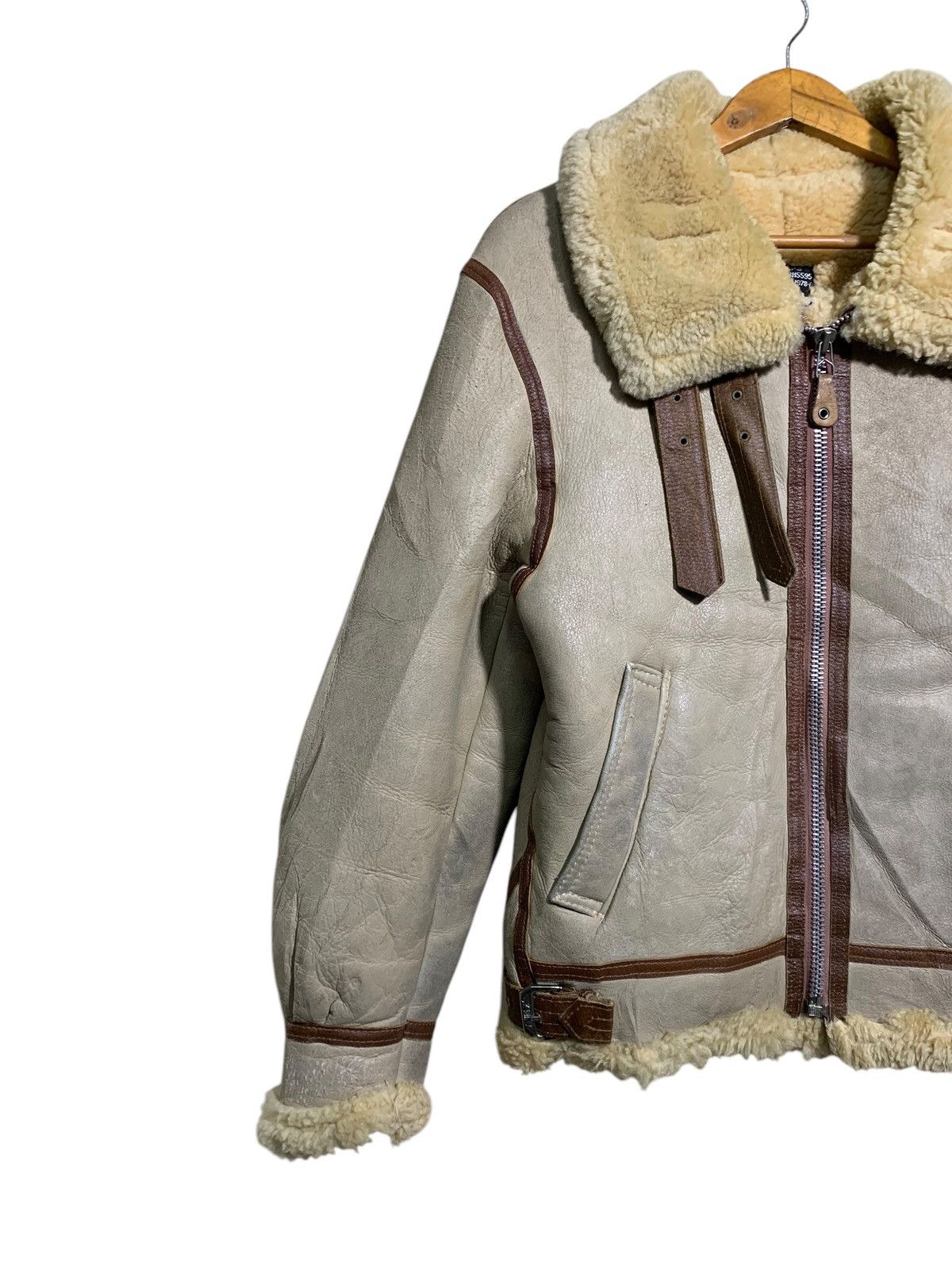 Avirex 🔥AVIREX USA SHEEPSKINS LEATHER TYPE B3 JACKETS Size US S / EU 44-46 / 1 - 2 Thumbnail