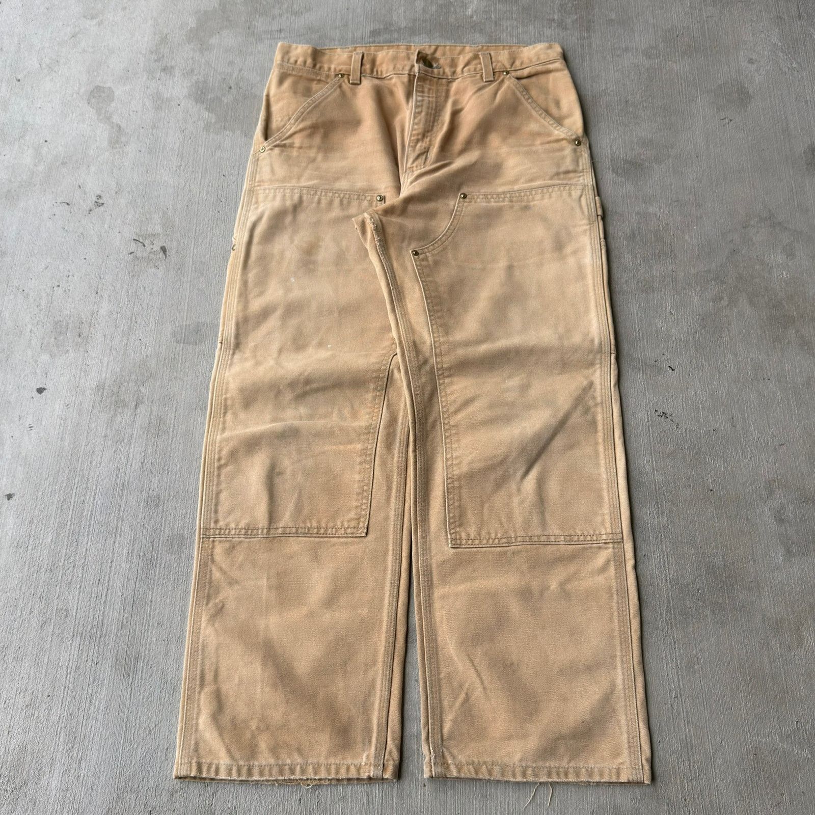 Carhartt × Vintage Carhartt brown double knee work wear carpenter pants Size US 30 / EU 46 - 1 Thumbnail