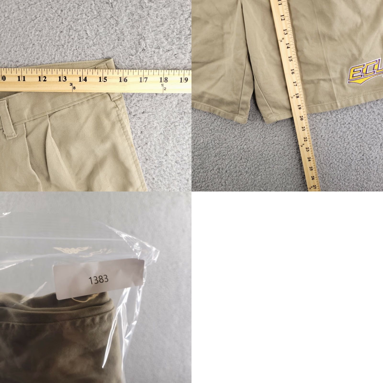 Vintage Boa ECU Shorts Mens 31 Chino Beige Tan East Carolina University Size US 31 - 8 Thumbnail