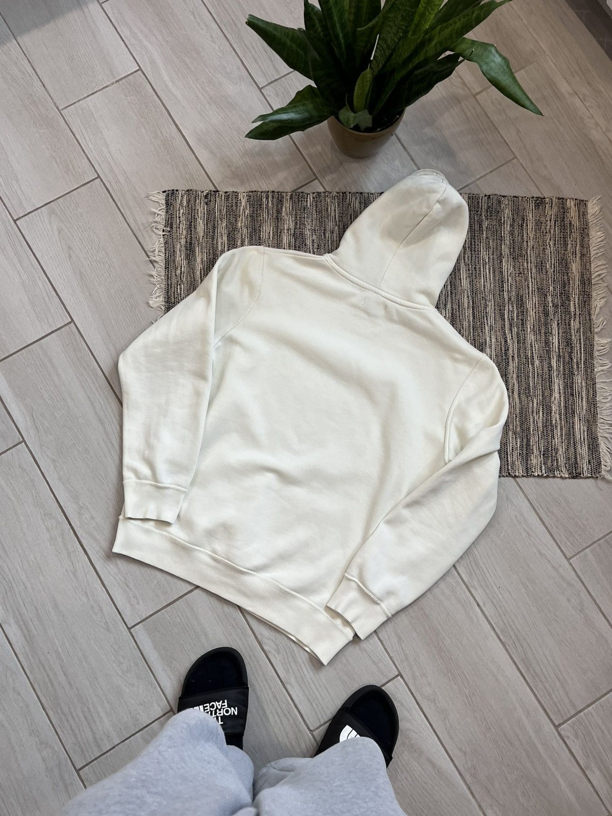 Fred Perry × Vintage Vintage Fred Perry Hoodie Fleece Big Logo Beige oversize Size US XXL / EU 58 / 5 - 12 Thumbnail