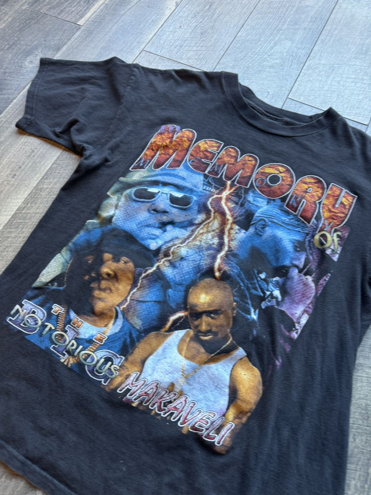 Vintage Vintage 90s Tupac Biggie In Memory Stop The Violence Rap Tee Size US L / EU 52-54 / 3 - 2 Thumbnail