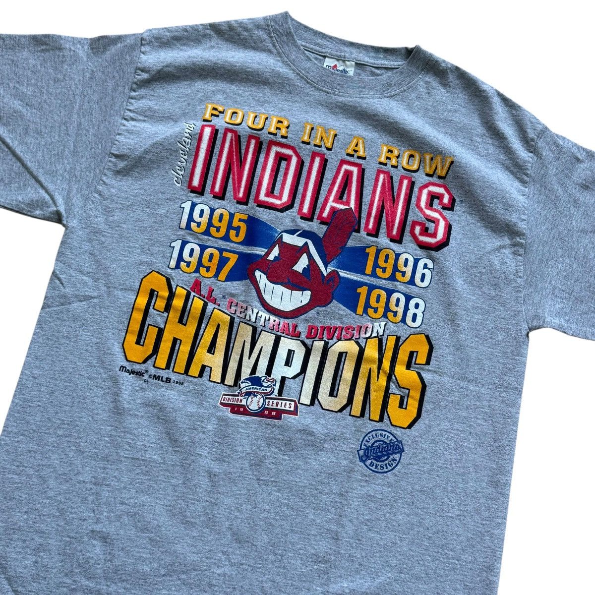 Vintage vintage 98 cleveland indians central division champs tee Size US L / EU 52-54 / 3 - 2 Thumbnail