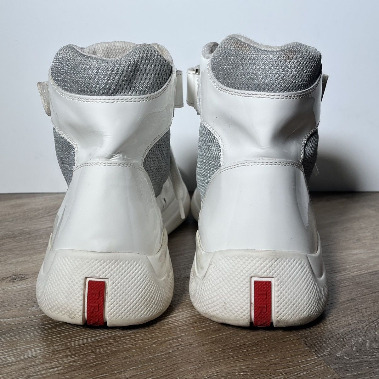 Prada white high top prada cup sneakers Size US 8.5 / EU 41-42 - 5 Thumbnail