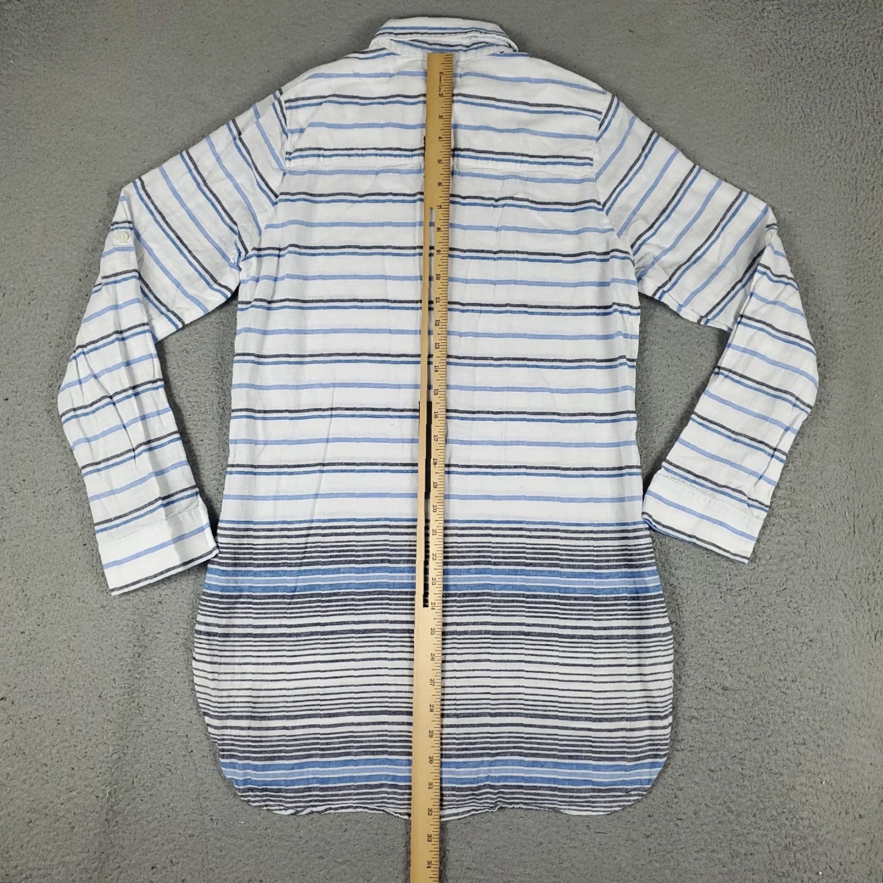 Tommy Bahama Tommy Bahama Shirt Dress Womens Medium Blue Striped Long Sleeve Collared Button Up Size M / US 6-8 / IT 42-44 - 5 Thumbnail