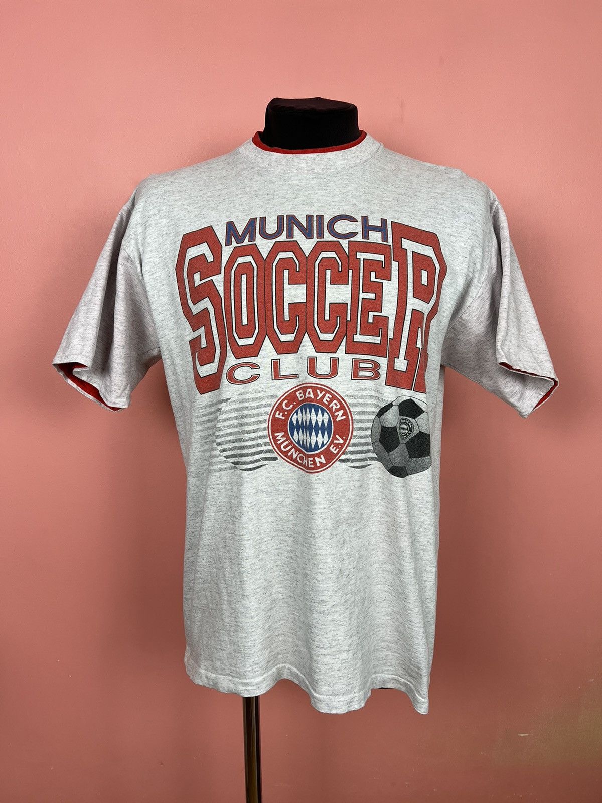 Vintage F.c. Bayern munich soccer fan tee shirt vintage Size US M / EU 48-50 / 2 - 1 Thumbnail
