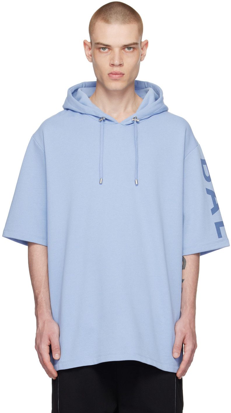 Balmain o1srvl11e0524 Printed Hoodie in Blue Size US S / EU 44-46 / 1 - 1 Thumbnail