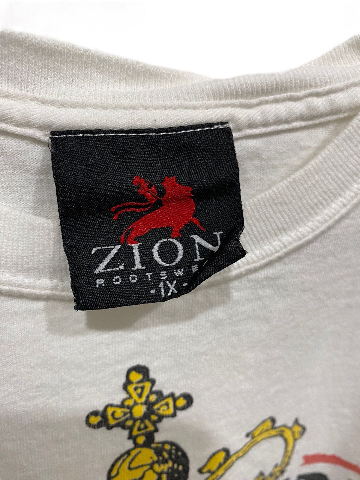 Bob Marley × Vintage × Zion Rootswear Y2K Bob Marley Zion Roots Wear T Shirt Size US XL / EU 56 / 4 - 5 Thumbnail
