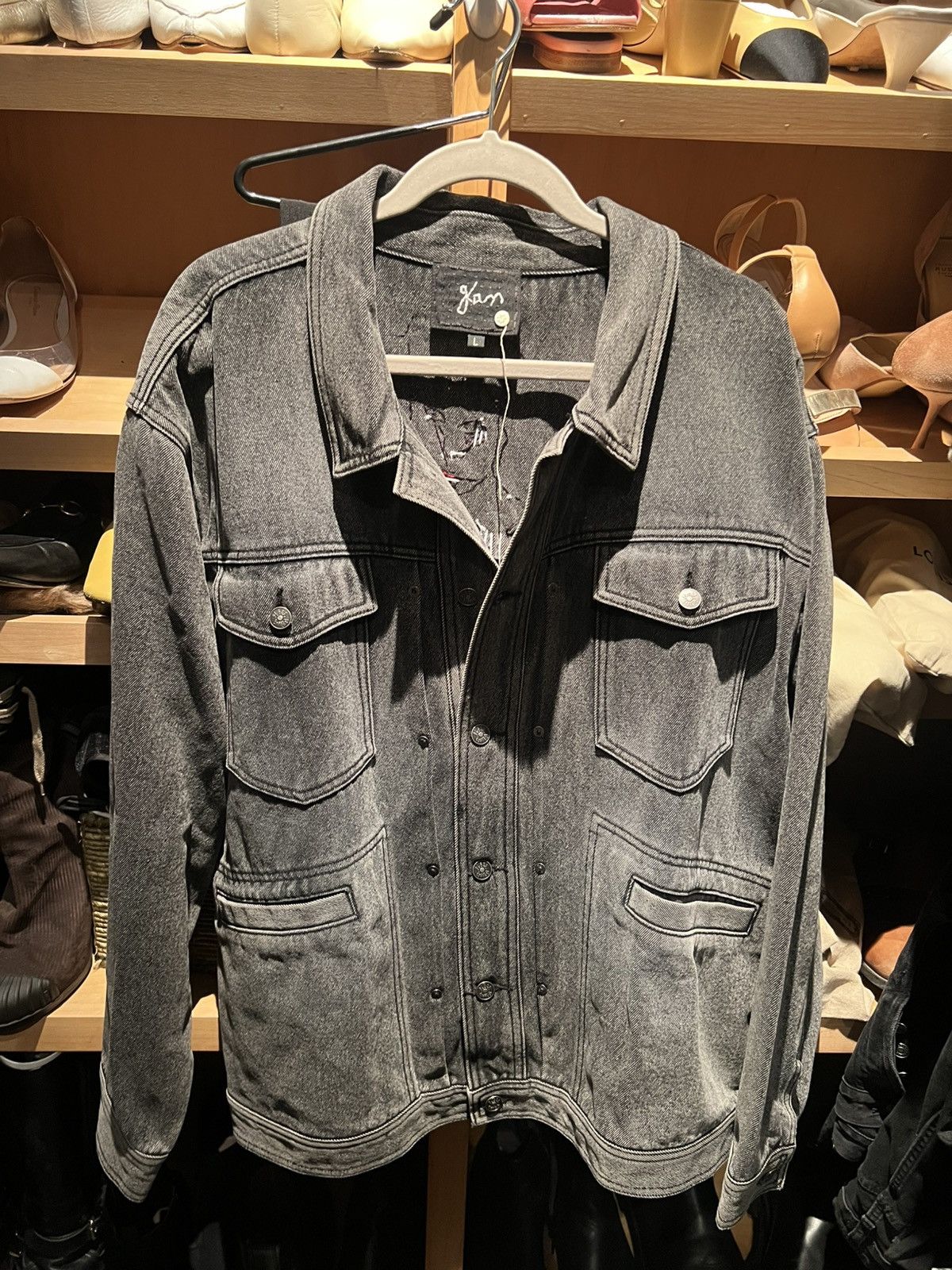 Glass Cypress Glass Cypress - Hand embroidered denim jacket Size US L / EU 52-54 / 3 - 4 Thumbnail