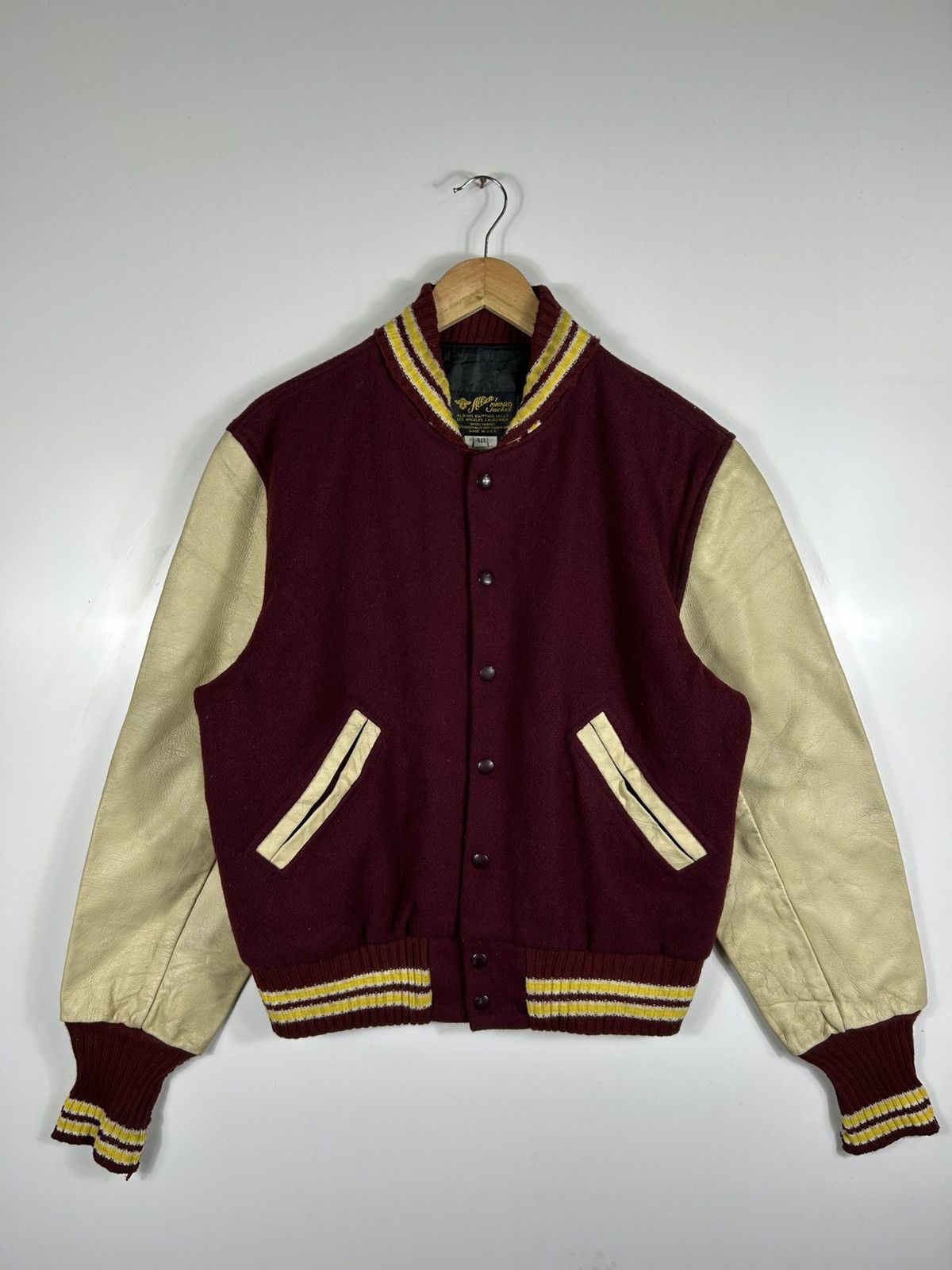 ⚡️Vintage 60’s Albion Award Wool Leather Varsity Jacket