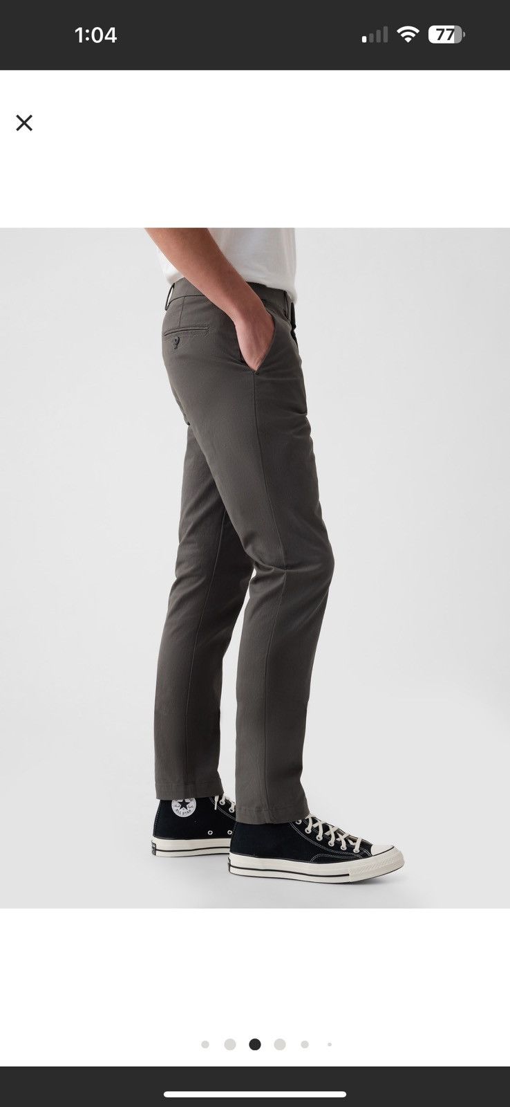 Gap × J.Crew × Polo Ralph Lauren NEW J.Crew 250 Skinny-fit Chino Onyx Grey Size 38 Size US 38 / EU 54 - 3 Thumbnail