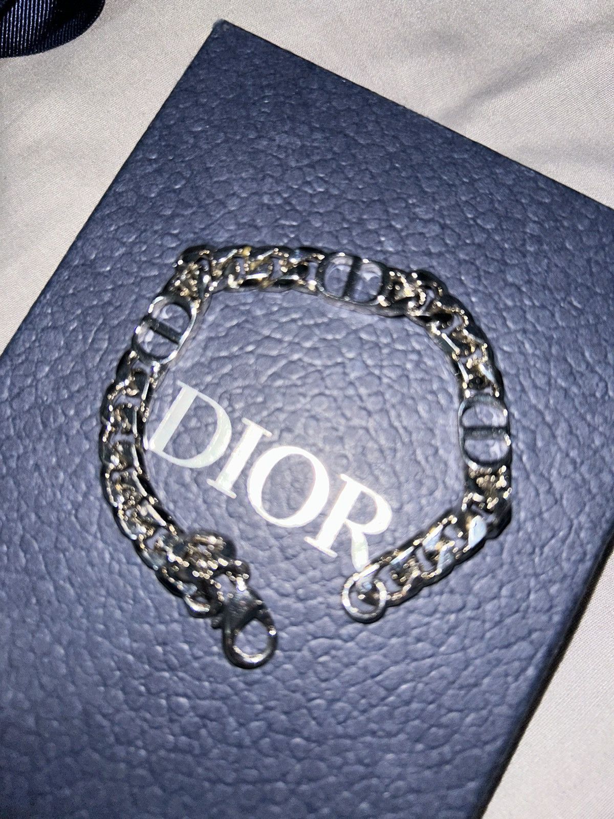 Christian Dior Monsieur CD Icon Thin Chain Link Bracelet Size ONE SIZE - 6 Thumbnail