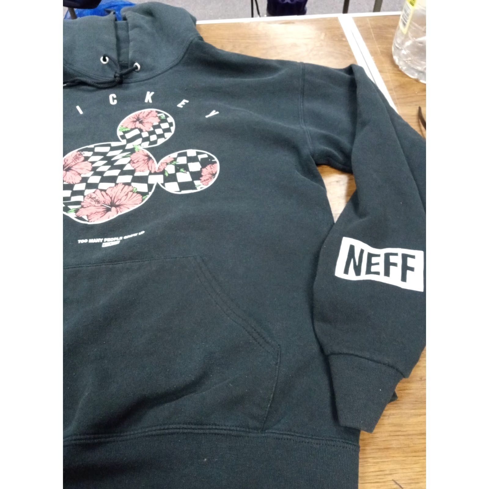 Disney NEFF Disney Mickey Hoodie Graphic Print Black Pullover Hooded Pocket Unisex Adults M Size US M / EU 48-50 / 2 - 4 Thumbnail
