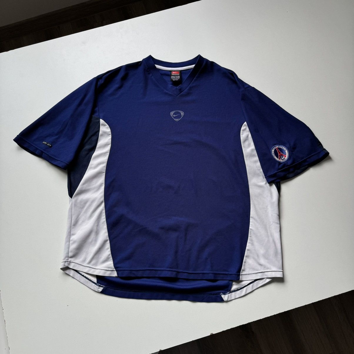 Nike 00s Paris Saint Germain Oversized Jersey Y2K Blokecore XL Size US XL / EU 56 / 4 - 4 Thumbnail
