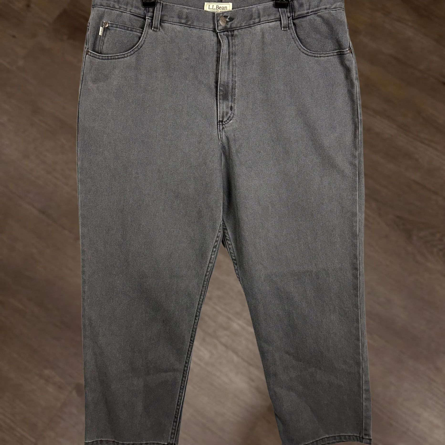 Vintage L.L. Bean Jeans Mens 40X29 Charcoal Grey Comfort Waist Relaxed Straight Denim Jeans Size US 40 / EU 56 - 1 Thumbnail
