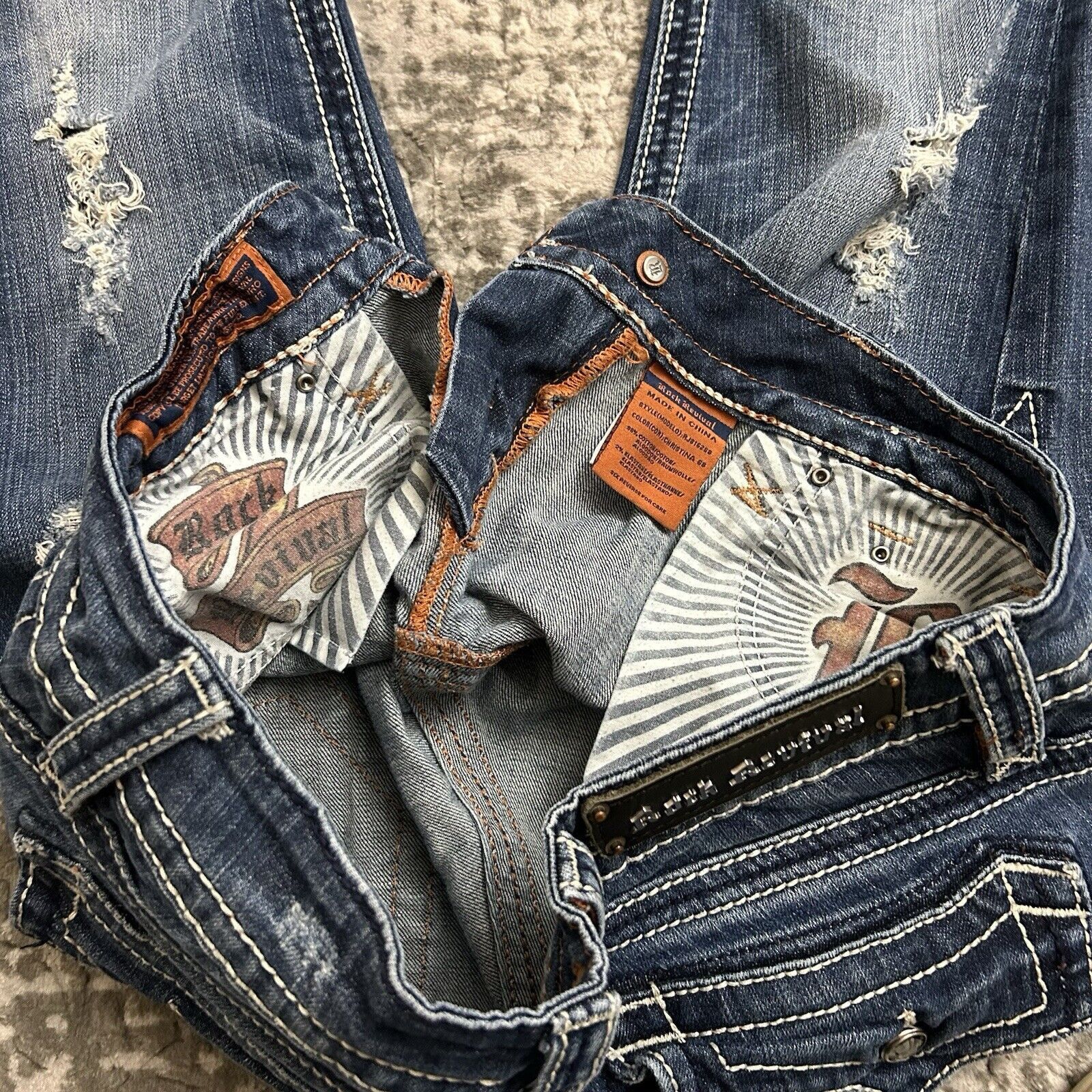 Rock Revival Rock Revival Christina Skinny Jeans Distressed Women’s Sz 28 Size 28" / US 6 / IT 42 - 6 Thumbnail