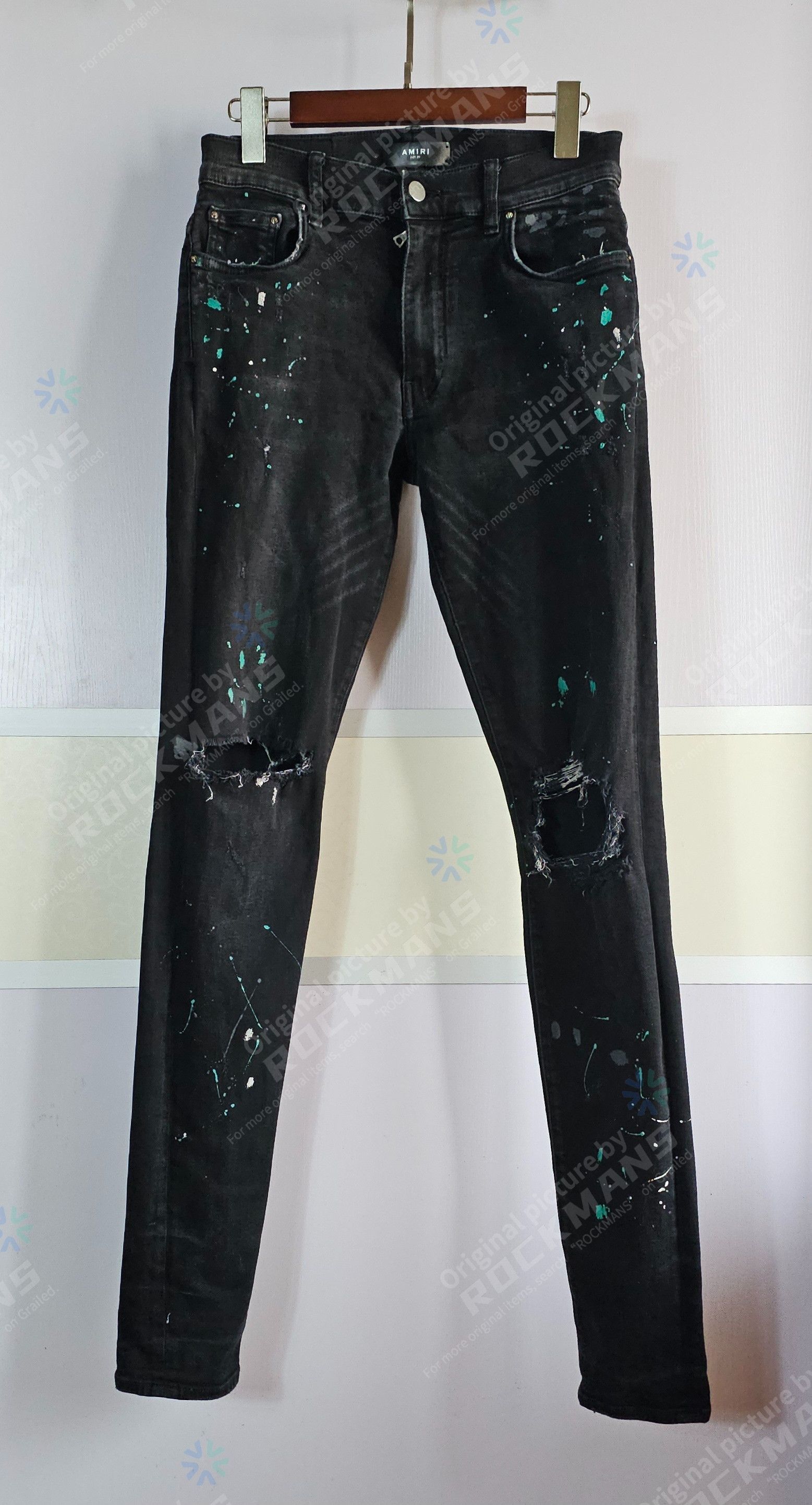 Amiri Skinny Paint Splatter Jeans Size 29