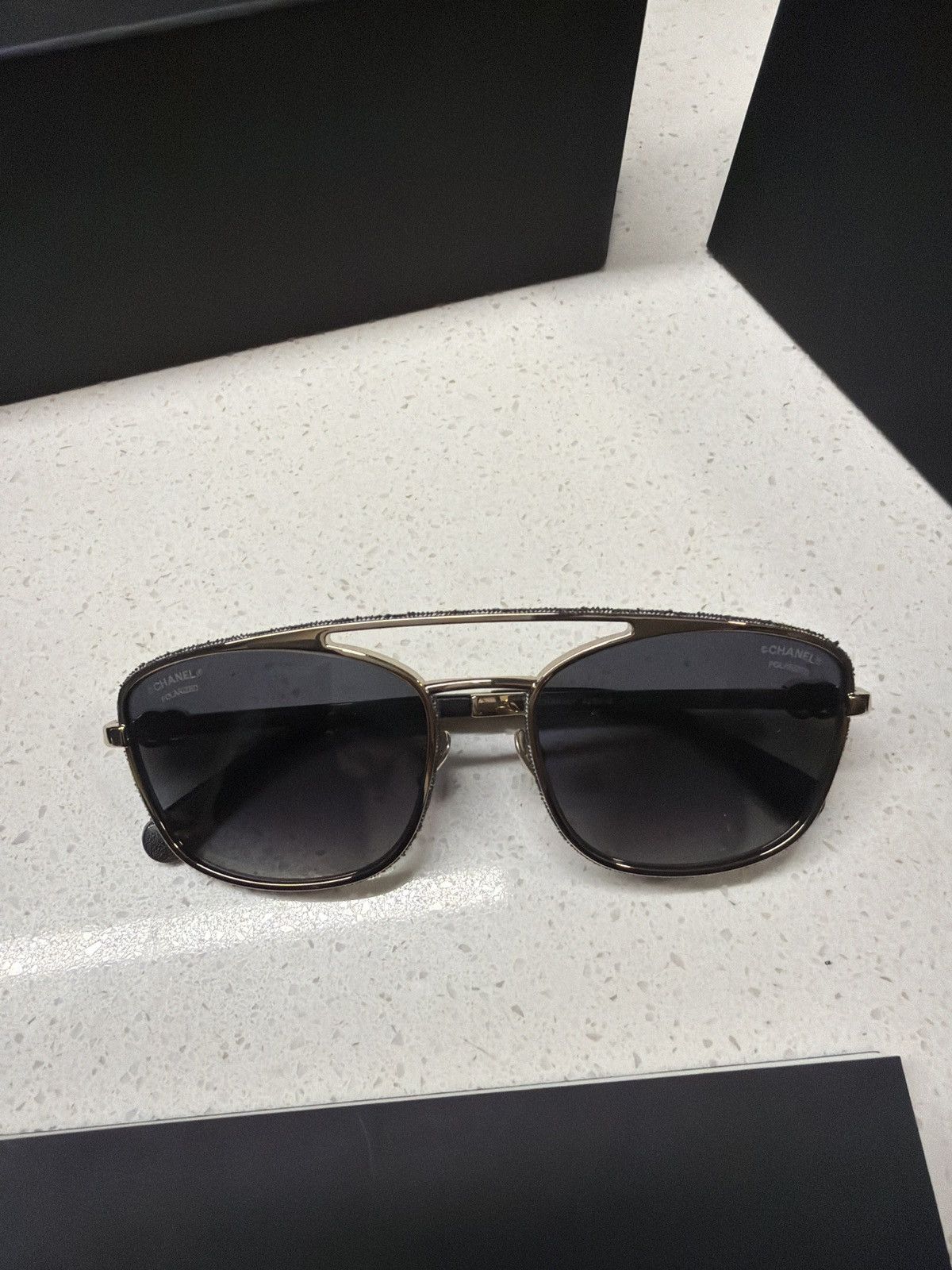 Chanel Chanel Aviator polarized 56mm Sunglasses Black Size ONE SIZE - 1 Thumbnail