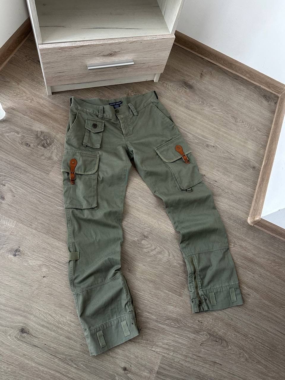 Polo Ralph Lauren × Vintage Vintage Polo Ralph Lauren Green Pocket Zip Cargo Pants Size US 36 / EU 52 - 9 Thumbnail