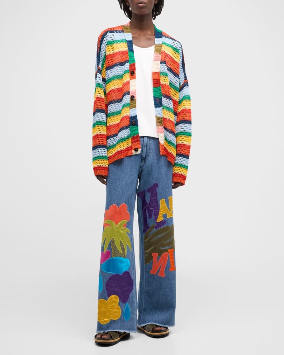 Marni o1srvl11e0624 Denim Trouser in Blue Size US 27 - 2 Thumbnail