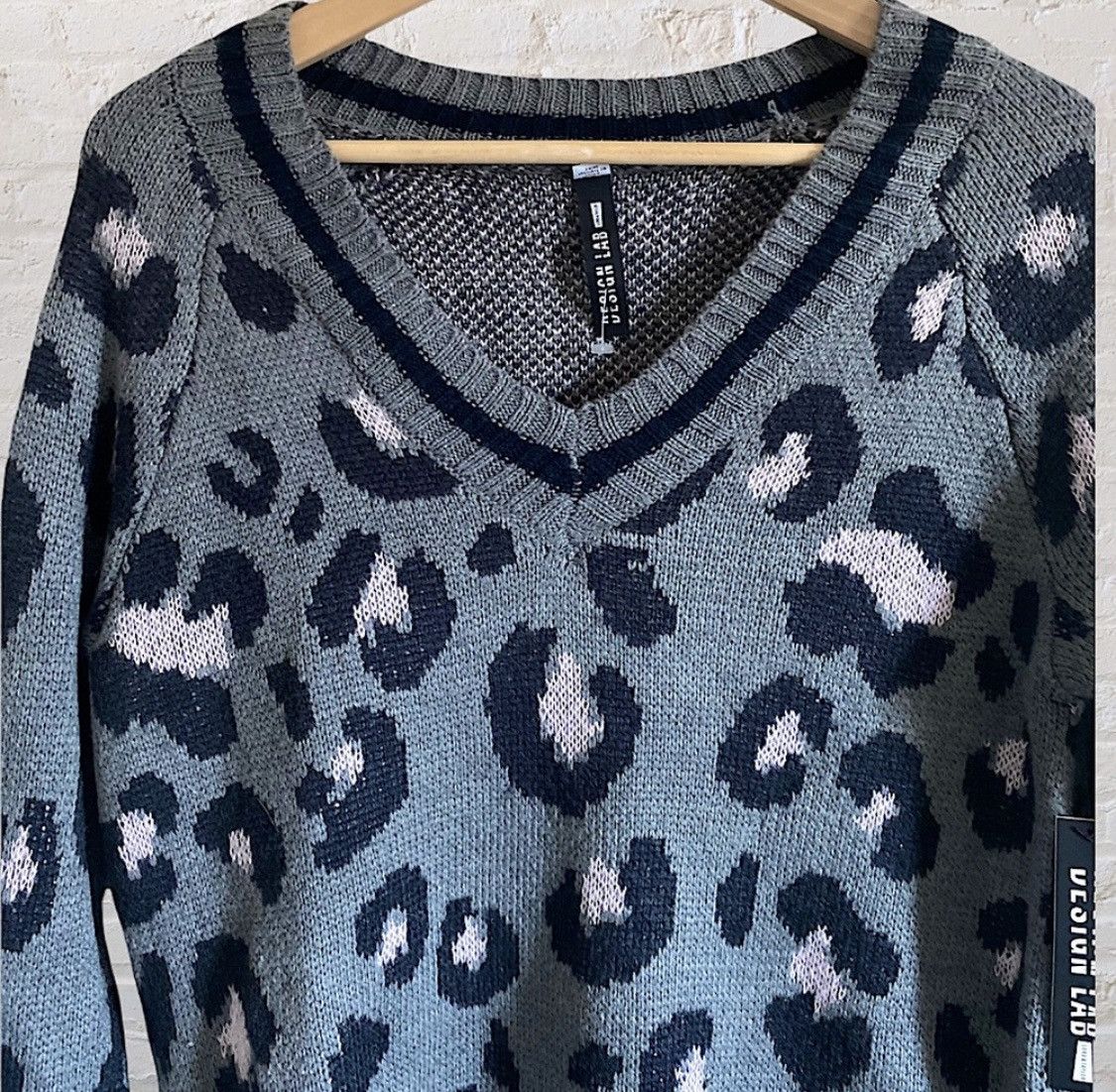 Other DESIGN LAB KNIT LEOPARD ANIMAL PRINT PULLOVER SWEATER Size XS / US 0-2 / IT 36-38 - 3 Thumbnail